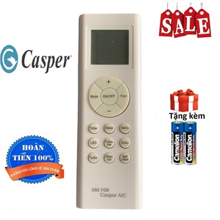 Điều khiển điều hoà Casper 9000btu 12000btu 1 chiều 2 chiều, remote máy lạnh casper - Hàng tốt