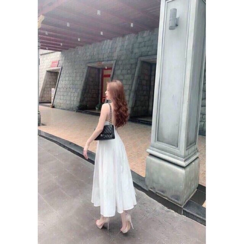 Đầm maxi biển 2 dây xinh tươi hở lưng gợi cảm có sẵn bra ngực TRIPBLE T DRESS - size S/M/L - MS205Y❤️❤️❤️❤️