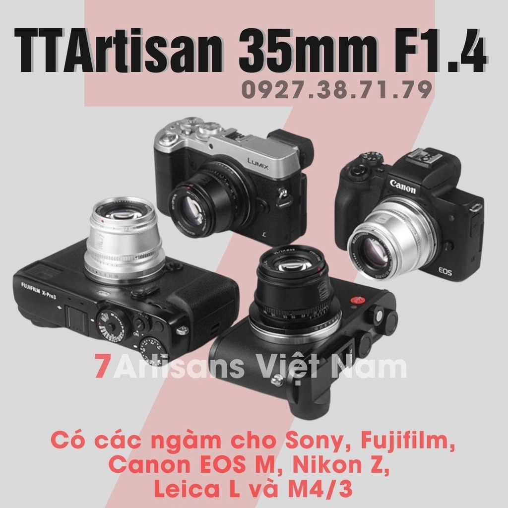 Ống kính TTArtisan 35mm F1.4 cho Fujifilm, Sony, Canon EOS M, Nikon Z, Leica L và M4/3 phù hợp chụp chân dung và đa dụng