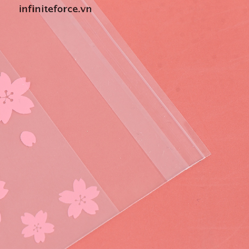 Set 100 túi nhựa in họa tiết dễ thương đựng bánh kẹo đa dụng