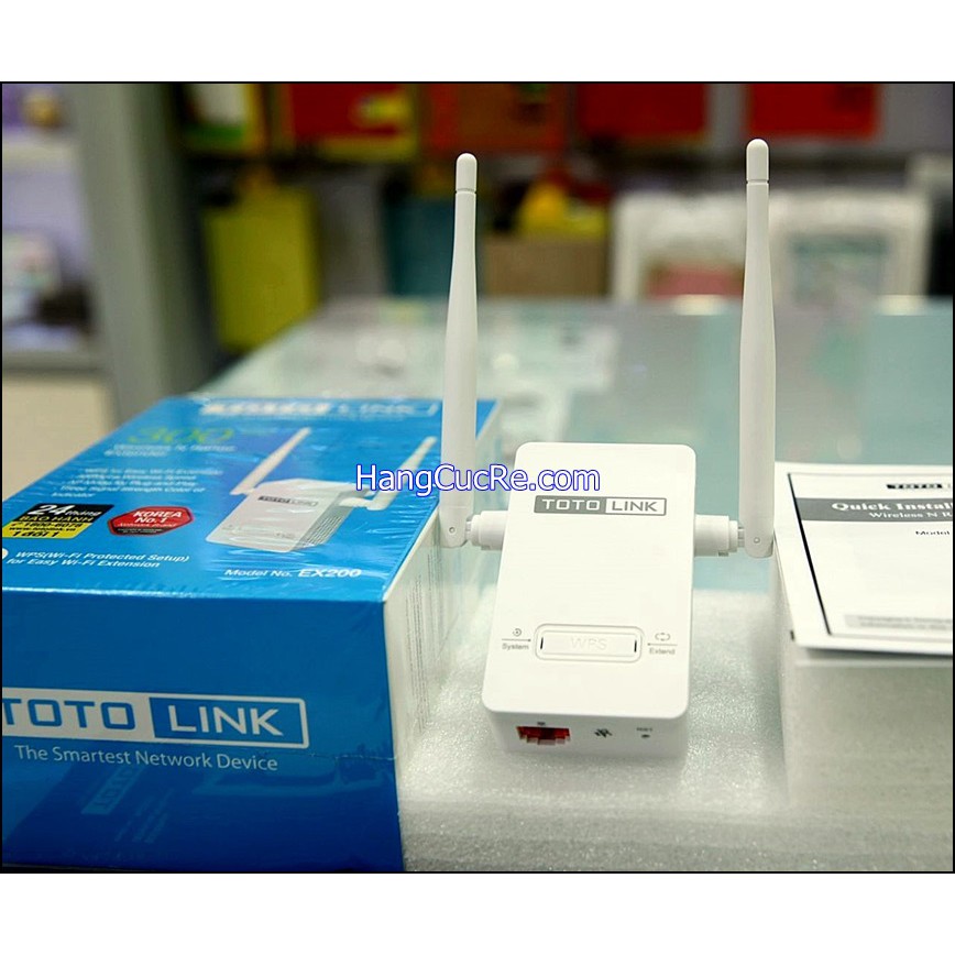 Thiết bị Kích sóng WiFi Repeater TOTOLINK EX200 (Trắng) | BigBuy360 - bigbuy360.vn