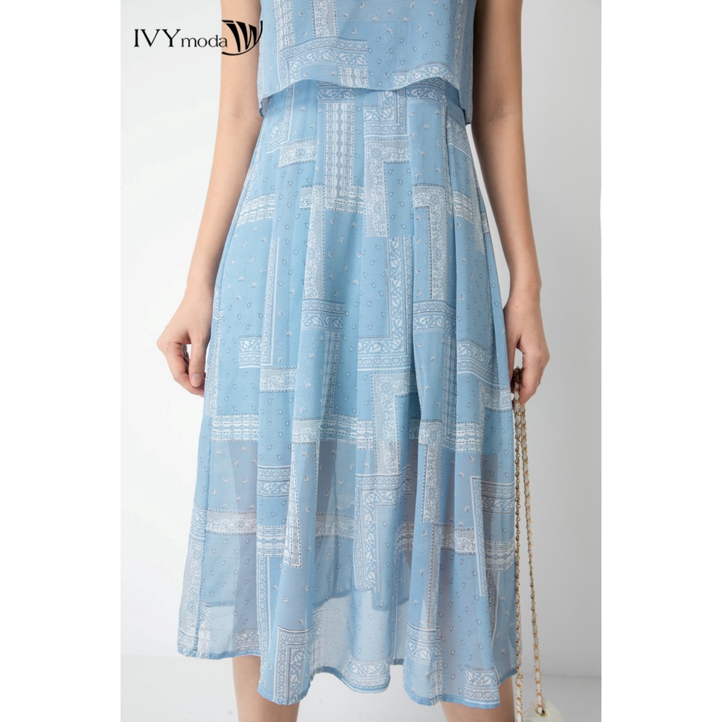 Đầm xòe xếp tầng nữ IVY moda MS 41M6559