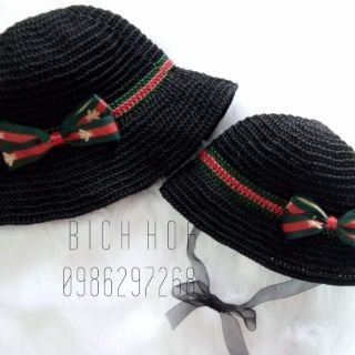Set mũ ajuma cho mẹ và bé