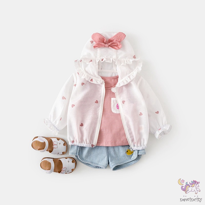 Áo Khoác Chống Nắng Thoáng Mát Thời Trang Mùa Hè Dành Cho Bé Gái