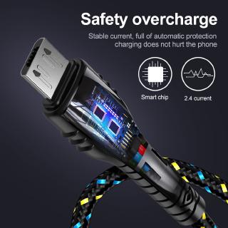 2.4A Quick Charge USB C & Micro USB Charging Cable Fast Charge Data Sync Wire
