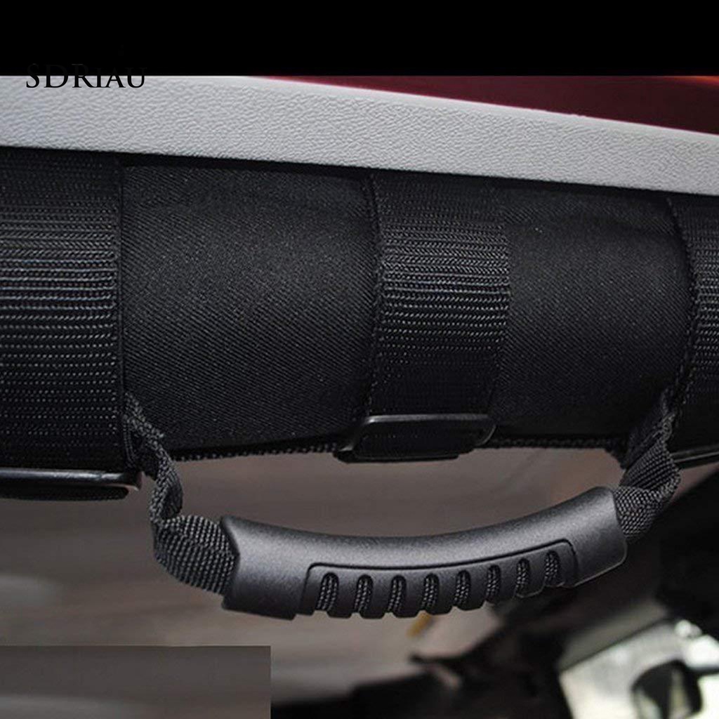 *ZJYP* 2Pcs Wide Oxford Cloth Car Roof Roll Bar Grip Handle for Wrangler Accessory Part