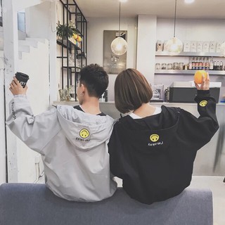 Áo khoác dù có nón mặt cười