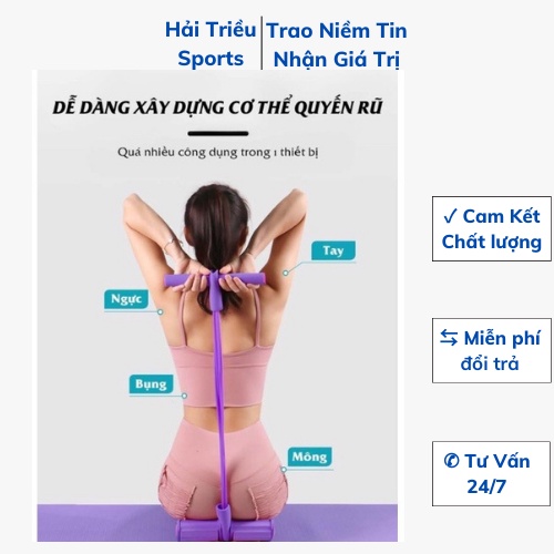 Dây kéo cao su 4 ống tập Gym Hải Triều Sports