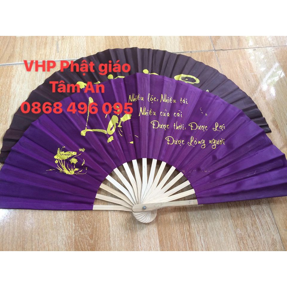 QUẠT VẢI THƯ PHÁP CAO CẤP (rộng 60cm) | BigBuy360 - bigbuy360.vn
