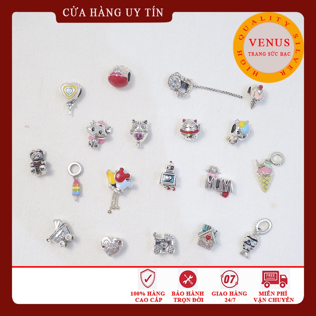 Charm bạc đeo vòng cho bé- Trang sức bạc Venus
