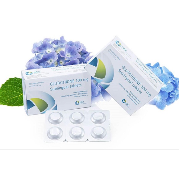 Viên Ngậm Trắng Da Glutathione 100mg Sublingual Tablets { hàng công ty}