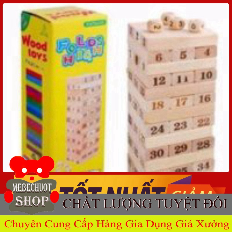 Bộ Trò Chơi Rút Gỗ 54 Thanh Wiss Toy