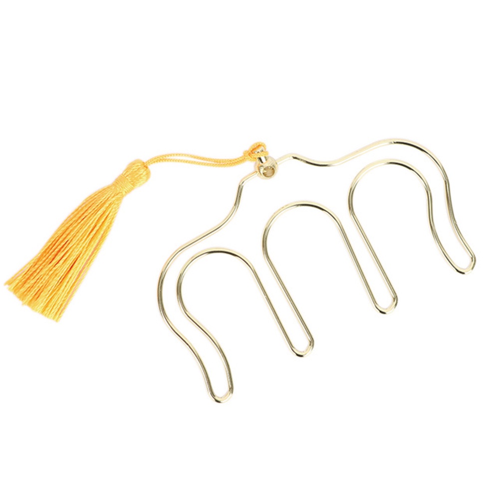 Kẹp giữ sách bằng kim loại mạ điện AVALENTINE bền bỉ có tua rua nhiều màu