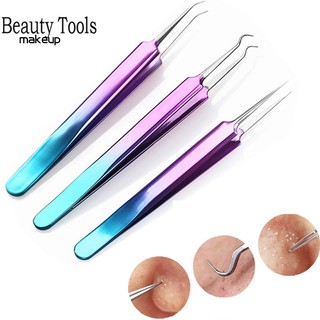 Nhíp hỗ trợ nặn mụn đầu đen chất liệu thép không gỉ tiện dụng
