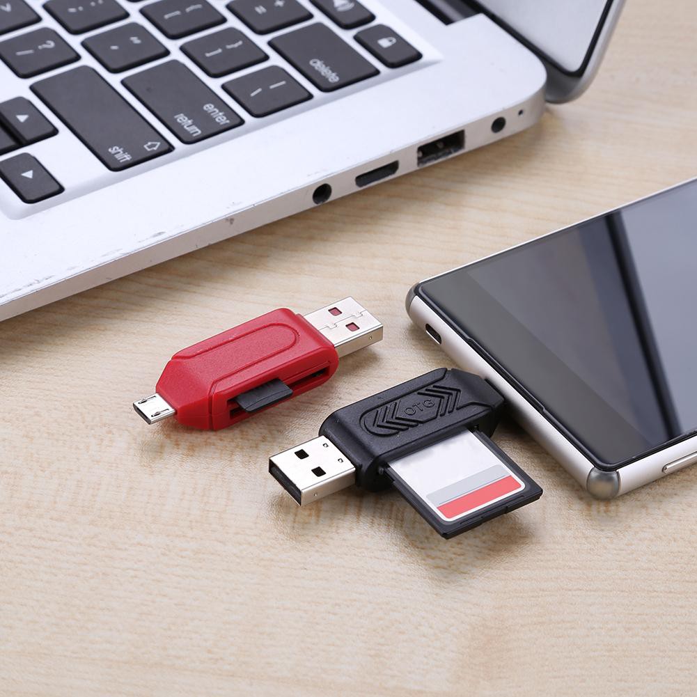 Đầu đọc thẻ nhớ TF/SD 2 trong 1 đa chức năng cắm USB 2.0