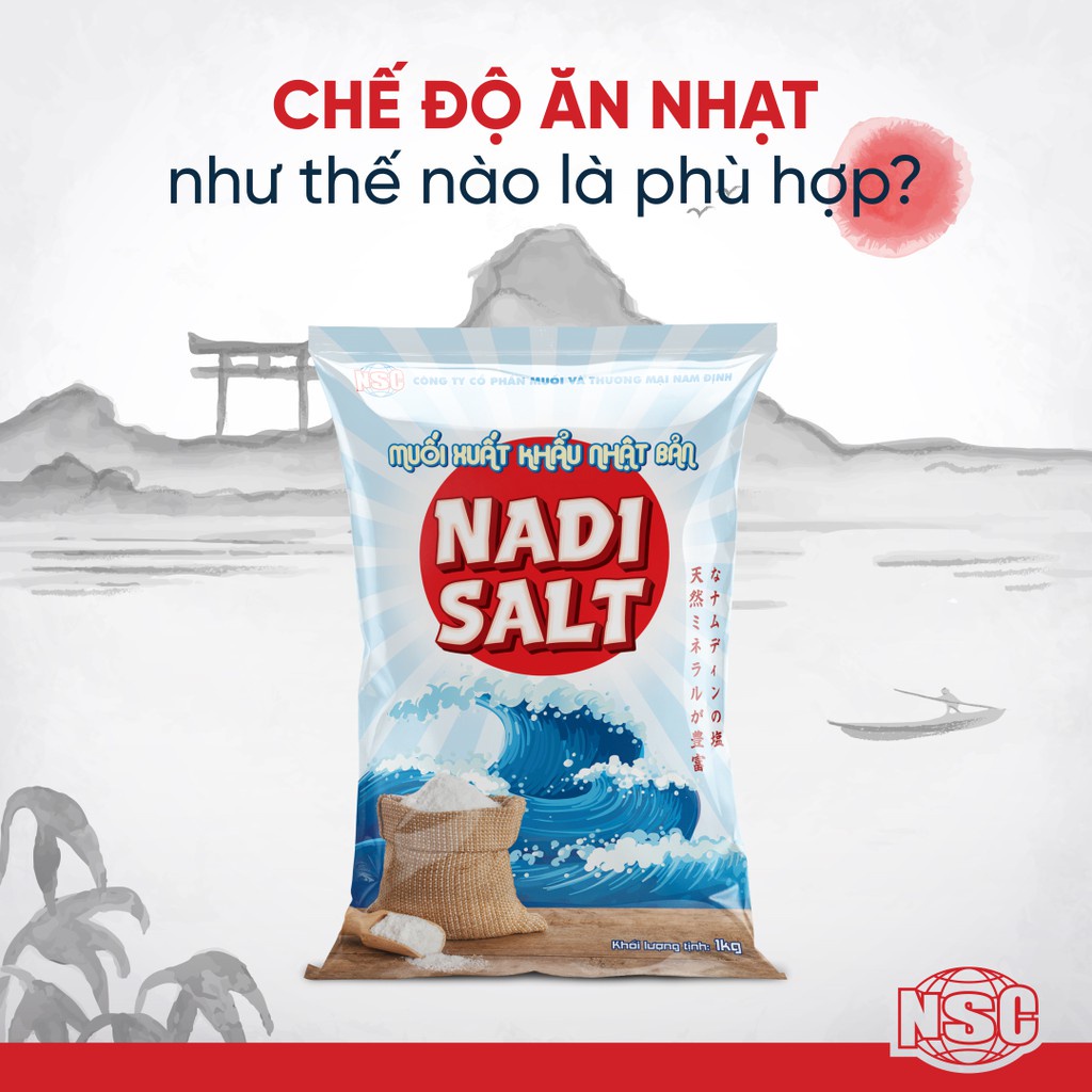 Muối hạt sạch xuất khẩu Nhật Bản Nadisalt 1kg