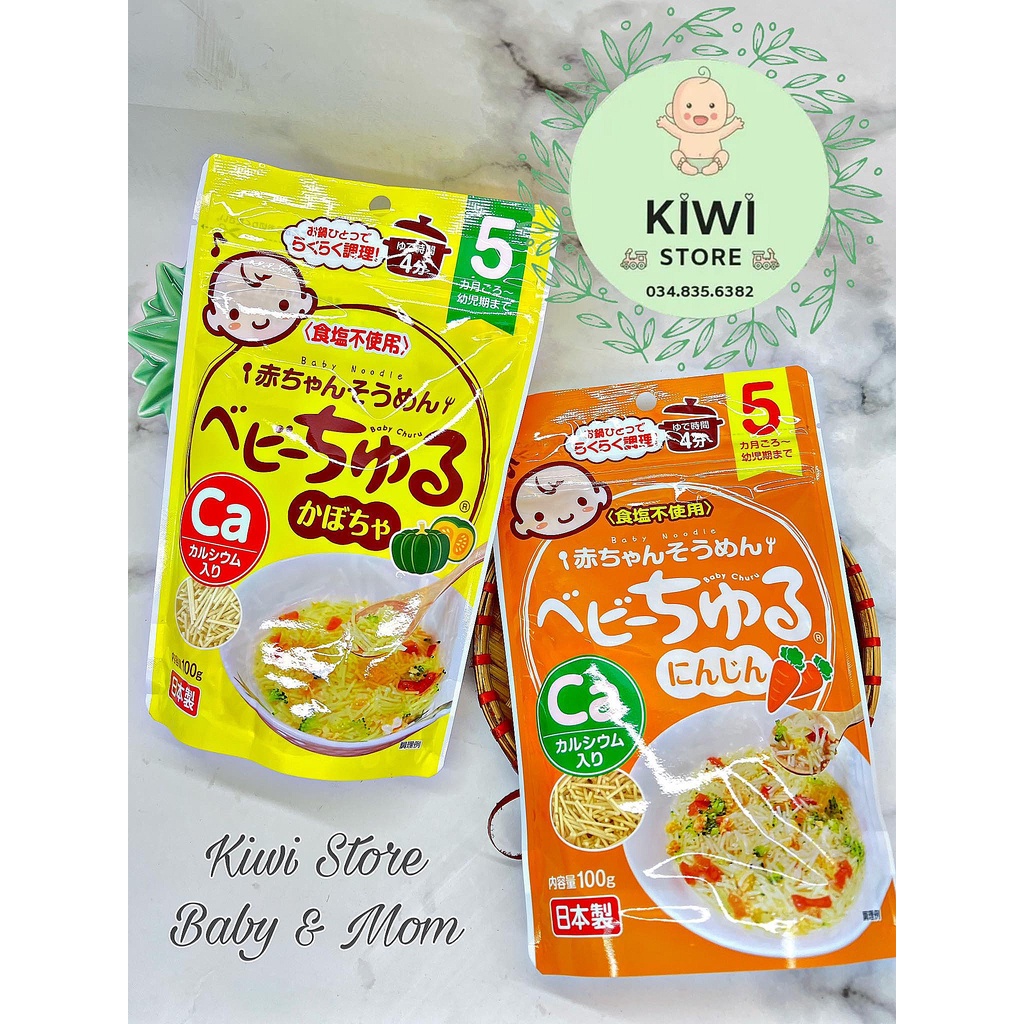 Mì somen rau củ Baby Churu Nhật cho bé từ 5 tháng