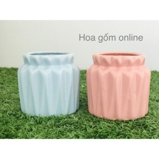 Chậu hoa gốm sứ cách điệu - cao 9cm