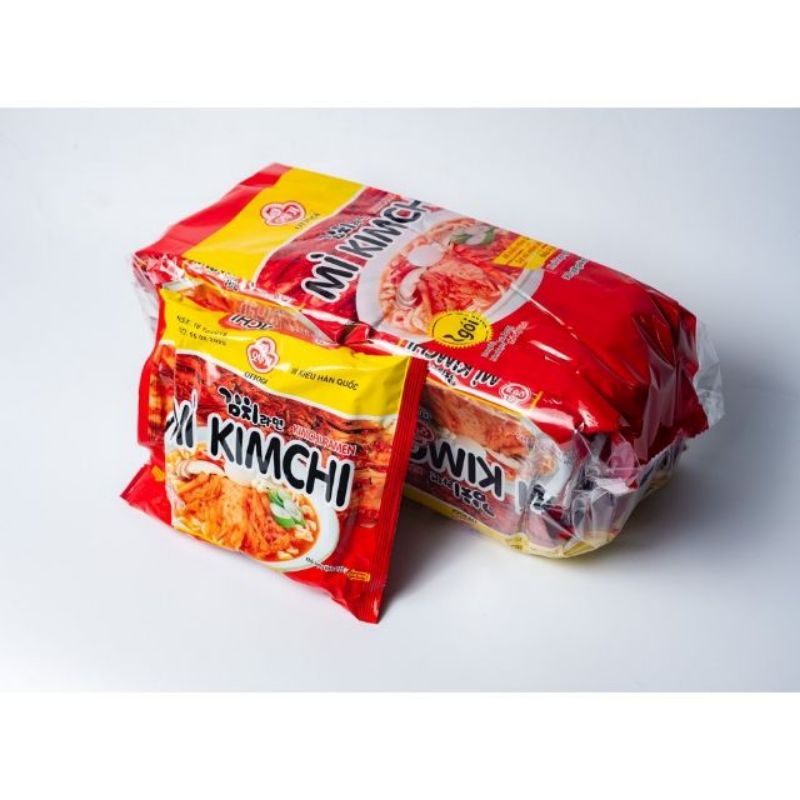 Lốc 8 gói mì kim chi, hoặc 8 gói mì bò hầm  kiểu Hàn Quốc Ottogi mì hàn quốc sợi to mì sợi hàn quốc