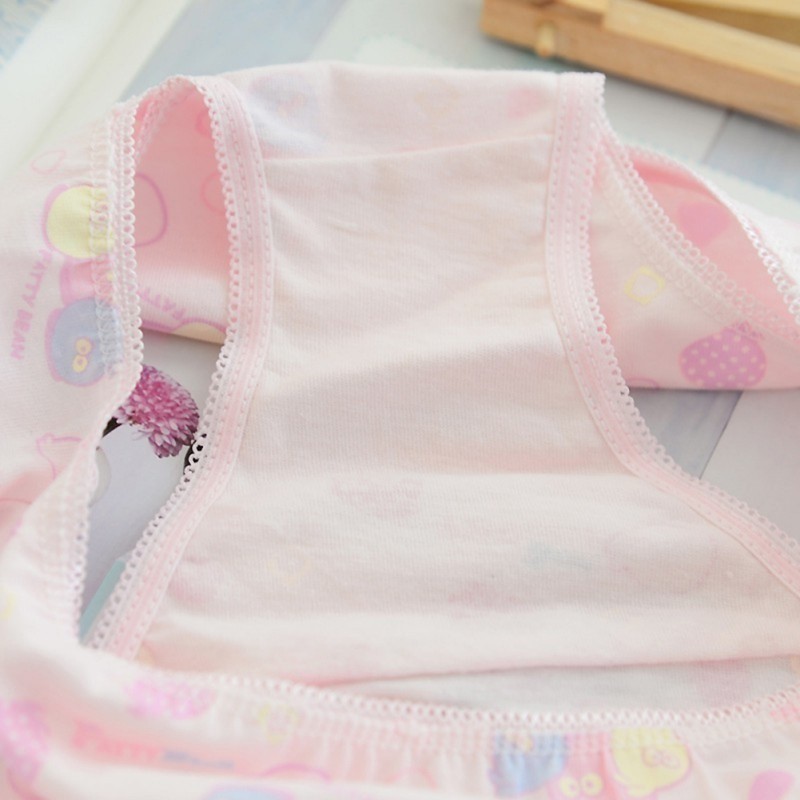 IU Set 6 quần lót chất liệu cotton dễ thương cho bé gái