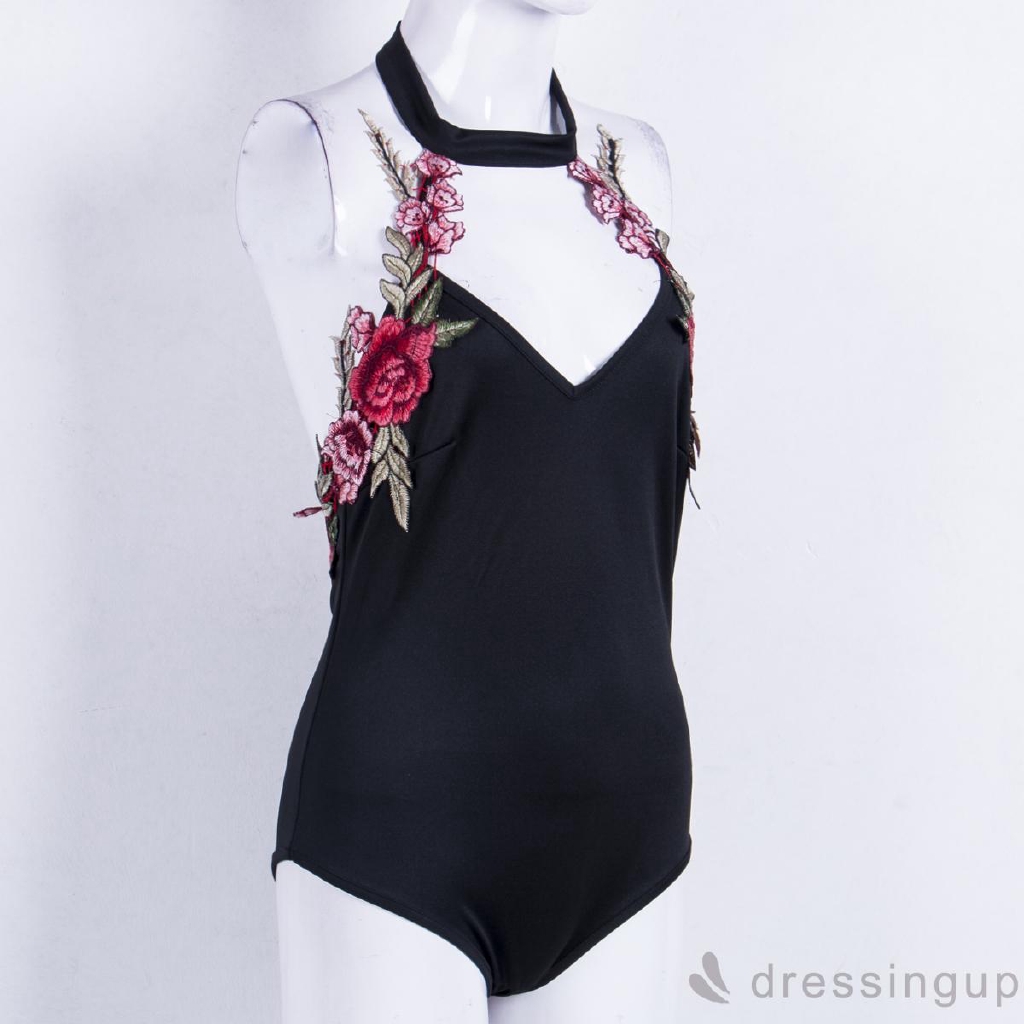 Bodysuit Sát Nách Cổ Chữ V Hoạ Tiết Thêu Cho Phái Nữ | BigBuy360 - bigbuy360.vn