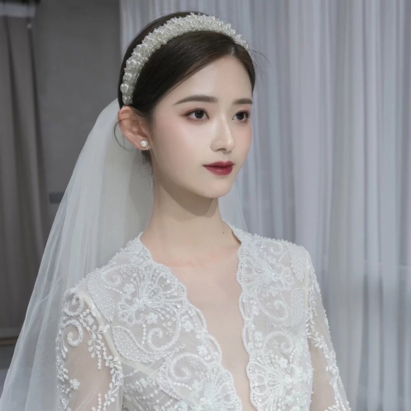 Bờm Cài Tóc Min Đính Ngọc Pha Lê Sang Trọng Quý Phái