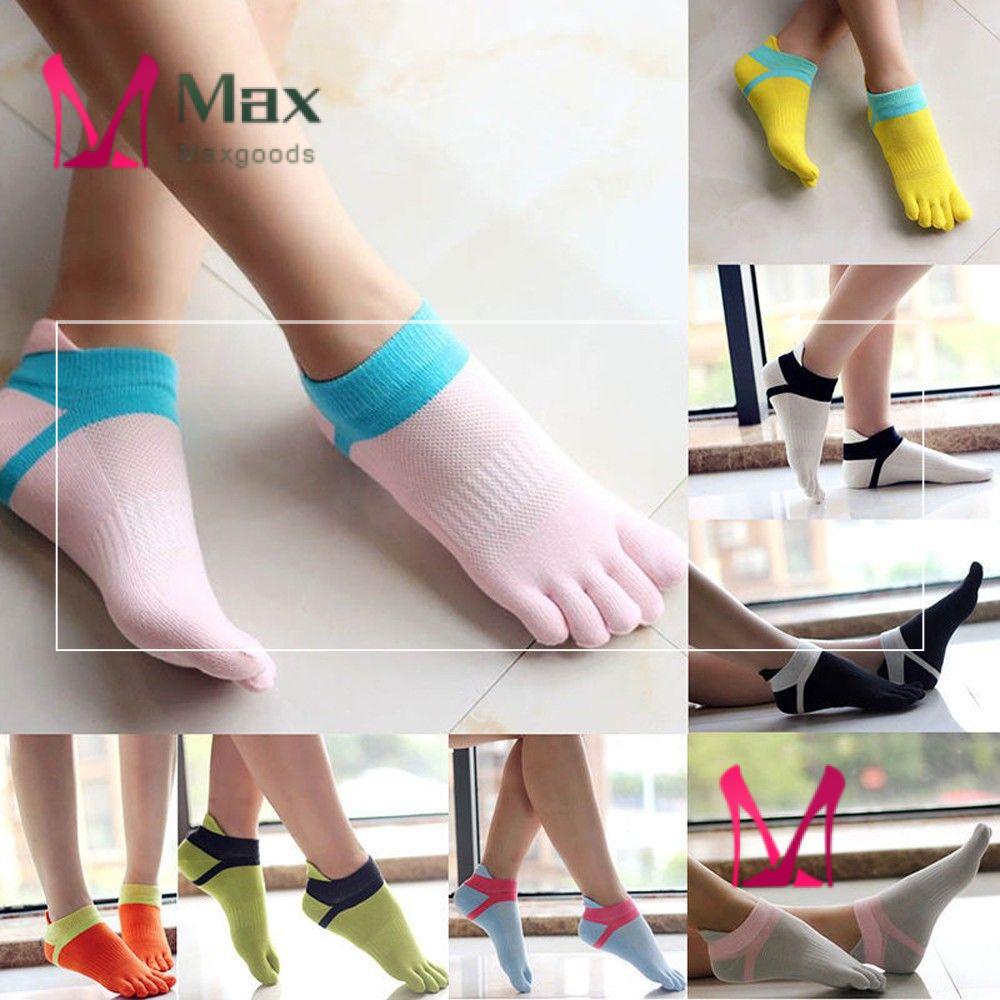 MAX Comfortable Five Finger Socks Sports Ankle  Toe Socks New Womens 8 Colors Autumn Fashion Breathable Cotton /Multicolor
