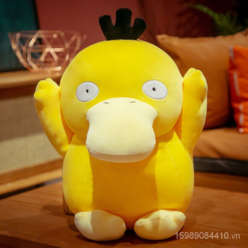 Toy New Spot Psyduck Big Pillow Lying Duck Plush Toy Doll Student Pokémon Birthday Gift for Girls and Children