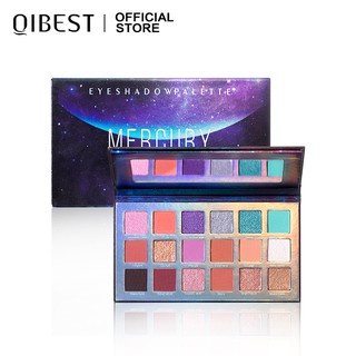 Bảng phấn mắt qibest 18 màu lì và ánh nhũ lấp lánh trang điểm đa năng 170g