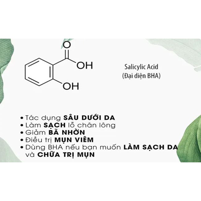 Mẫu thử dung dịch tẩy da chết hóa học BHA Mỹ