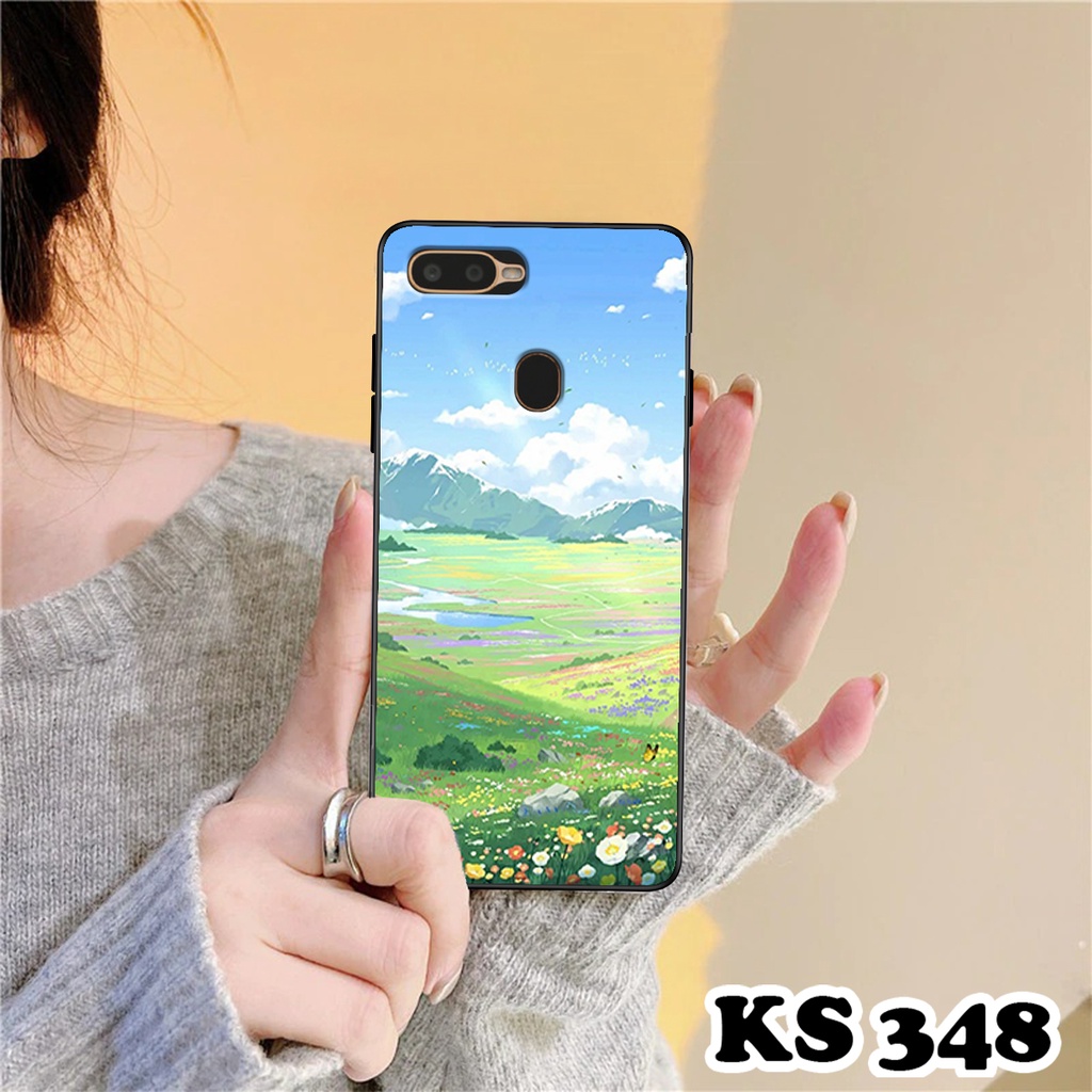 Ốp lưng Oppo F9 - Oppo F7 - Ốp in hình Cánh đồng hoa - Chất liệu TPU siêu bền