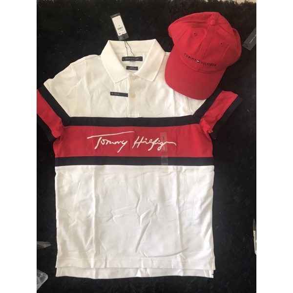 Áo thun polo tm nam slim phối đỏ xịn