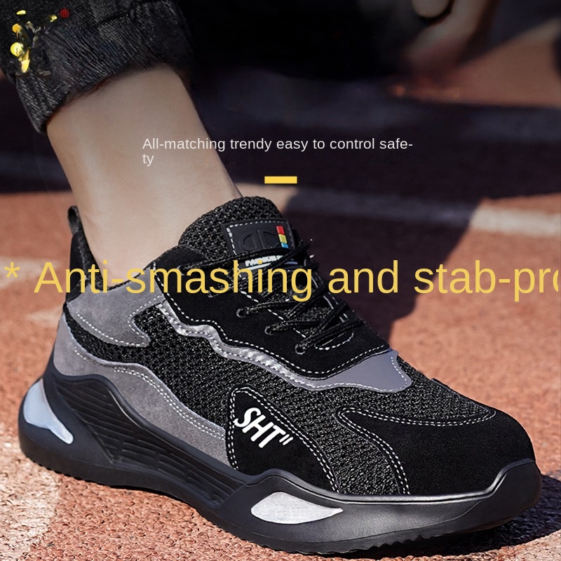 Giày Thể Thao Siêu Nhẹ Bảo Vệ An Toàn Mũi Thép Chống Đâm Thủng Chống Va Chạm Khử Mùi Thoáng Khí