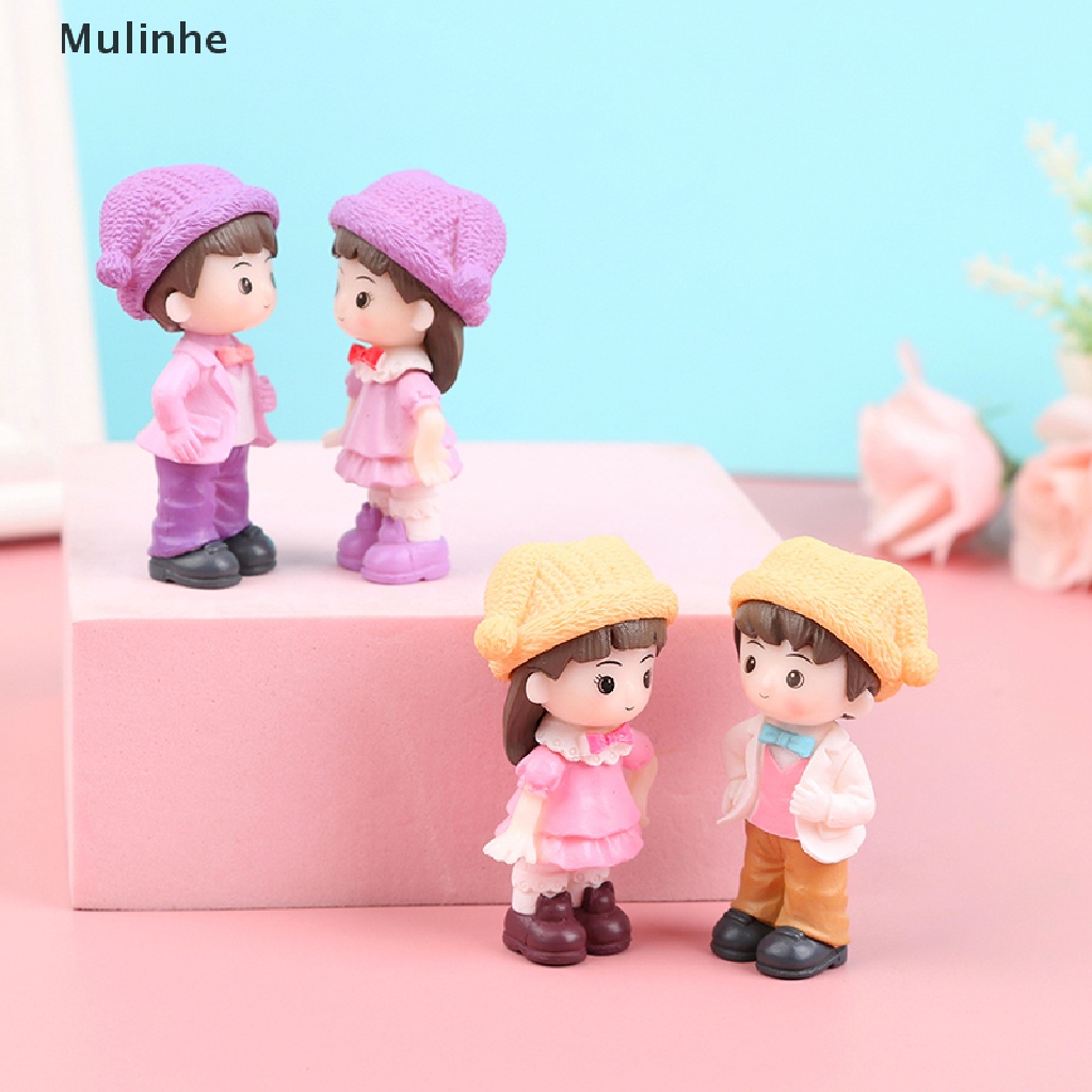 1 Cặp Tượng Chú Hề Đội Nón Lãng Mạn Trang Trí Nhà Búp Bê