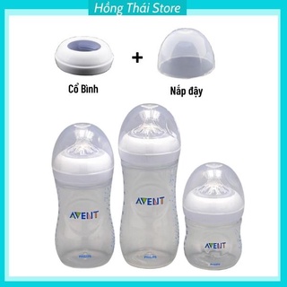 Nắp và cổ bình sữa avent natural cổ rộng 125ml/260ml