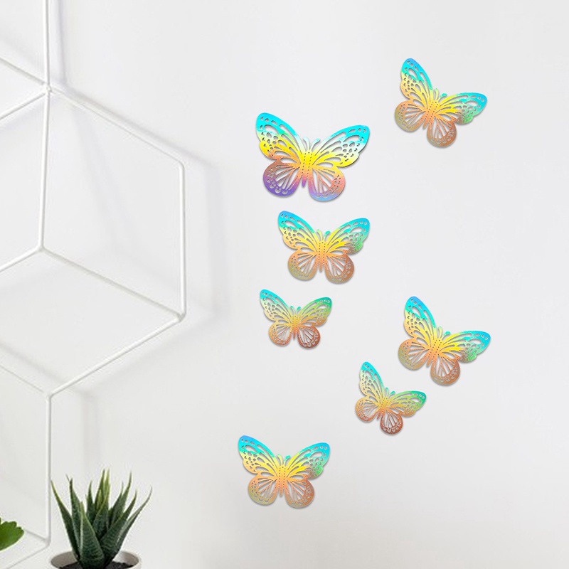 Set 12 Miếng Dán Tường Trang Trí Hình Bướm 3D DIY