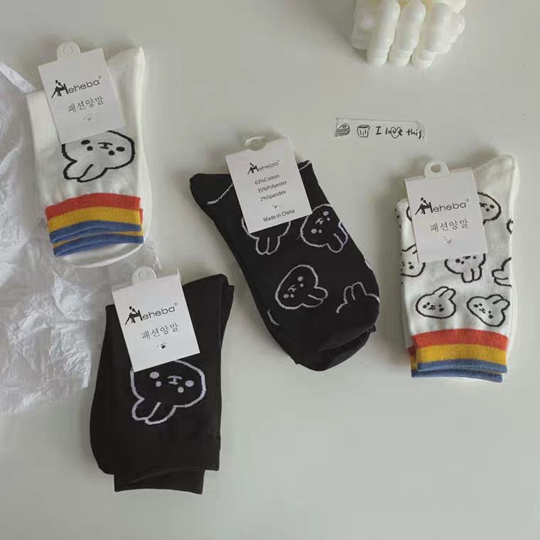 Tất Vớ Cao Cổ Cotton Hình Thỏ Usagi Unisex