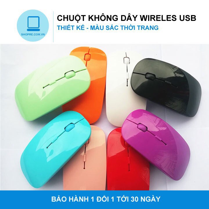 [Chuột không dây Siêu mỏng]  Chuột Wireless giá rẻ gọn nhẹ