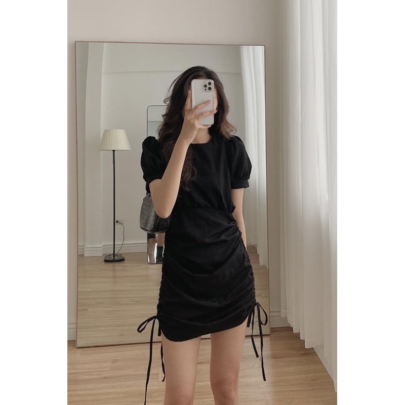 [HOT TREND+ ẢNH VIDEO THẬT] Váy liền thân⚡FREESHIP⚡Váy ngắn rút dây 2 bên, cắt out hông kiểu đẹp, phong cách nữ tính | BigBuy360 - bigbuy360.vn