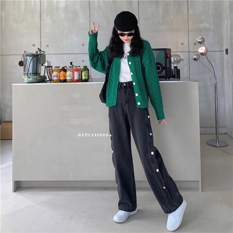 [Mã FAMARAL1 giảm 10K đơn 50K] [ẢNH THẬT ĐỘC QUYỀN REPLEI1986] Quần jeans đính nút 129