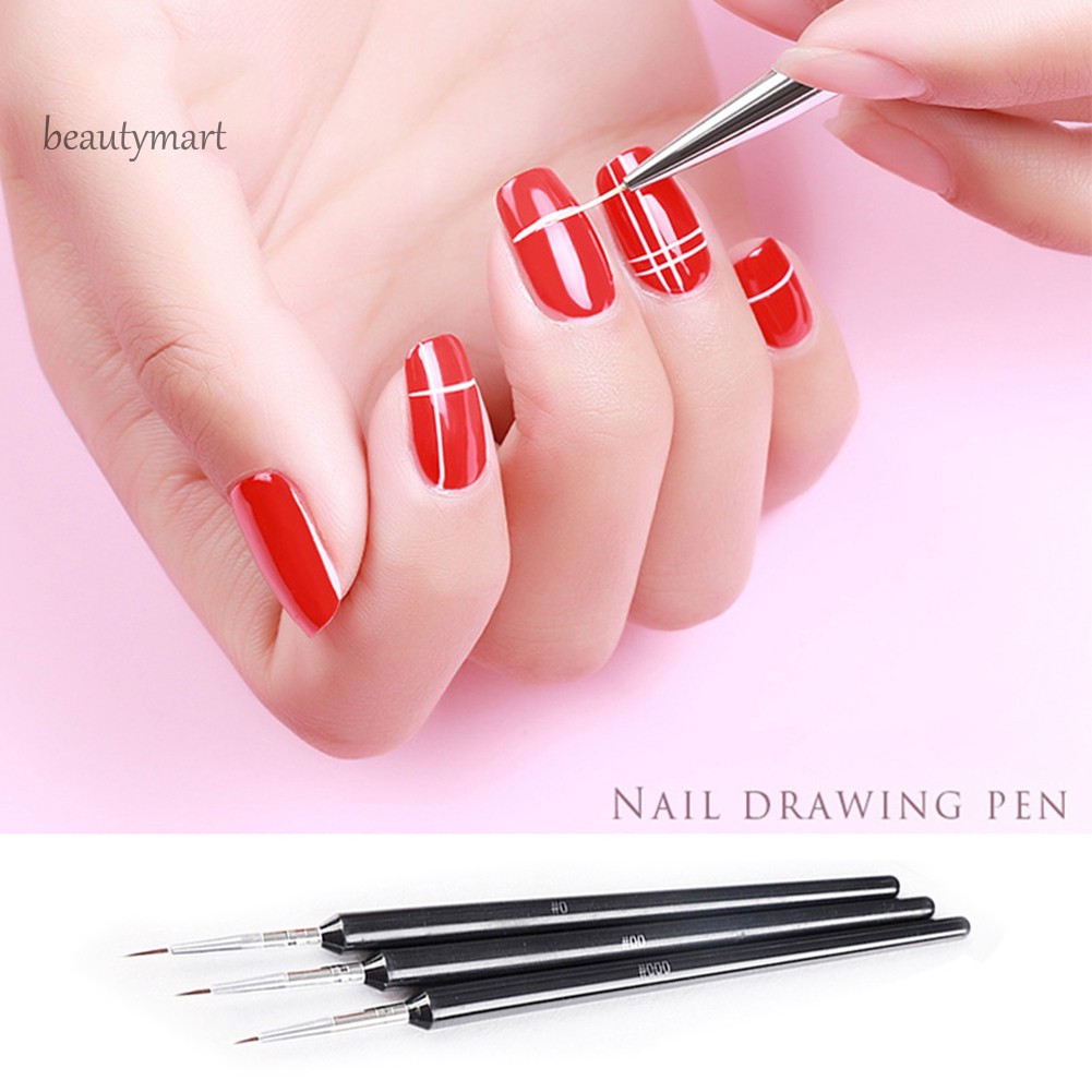 [Hàng mới về] Bộ 3 cọ vẽ móng tay chuyên nghiệp dùng làm Nail