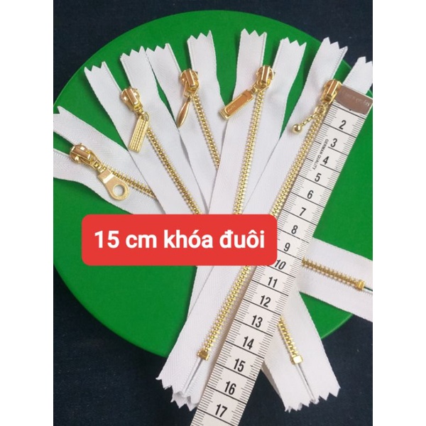 12 sợi dây kéo răng vàng HKK
