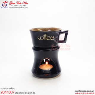 Ly tách cafe đốt nến dáng cốc loe Gốm sứ Bát Tràng
