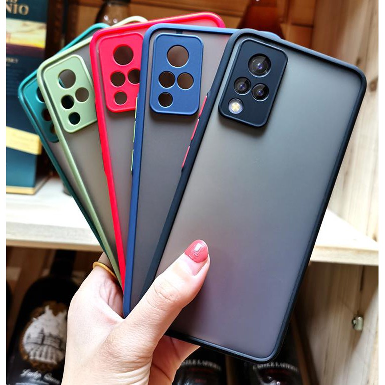 Ốp điện thoại trong suốt nhám chống sốc thời trang cho VIVO V20 SE X70 X60 X50 Pro 4G 5G