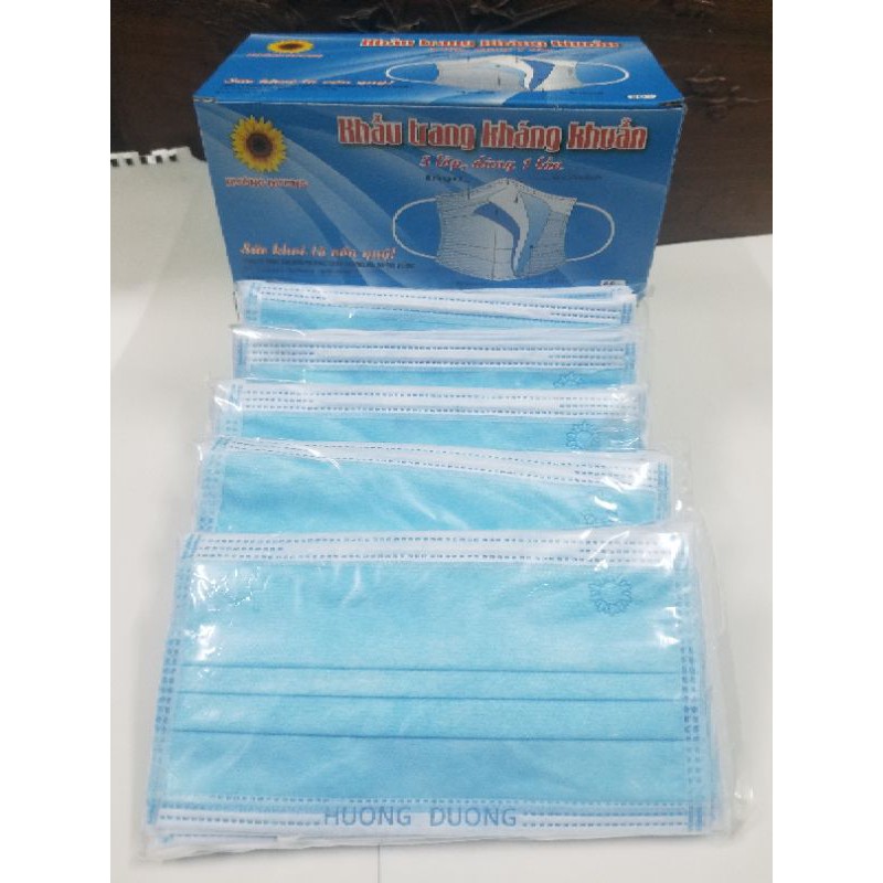 Combo 5 Hộp Khẩu Trang Y Tế Hướng Dương Trắng/Xanh/Hồng (50C) | BigBuy360 - bigbuy360.vn