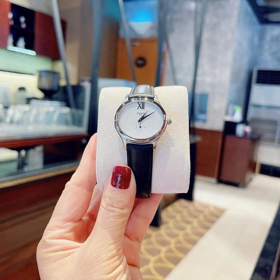 Đồng hồ nữ Tissot Bella dây da đen, mặt oval T1033101603300 ⚜️Hàng Authentic⚜️