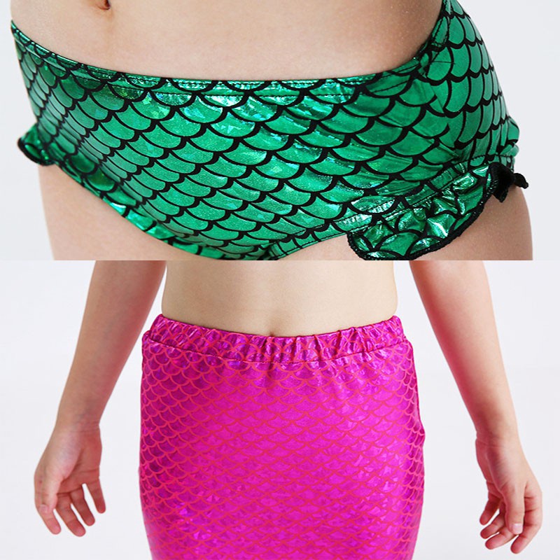 Bộ đồ bơi 3 mảnh thiết kế hình đuôi người cá thú vị dành cho bé gái