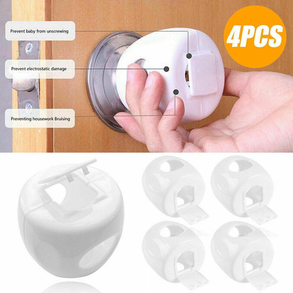 Vỏ Bọc Núm Vặn Cửa Bằng Nhựa Bền Chống Va Chạm Tháo Rời Được An Toàn Dành Cho Trẻ Em