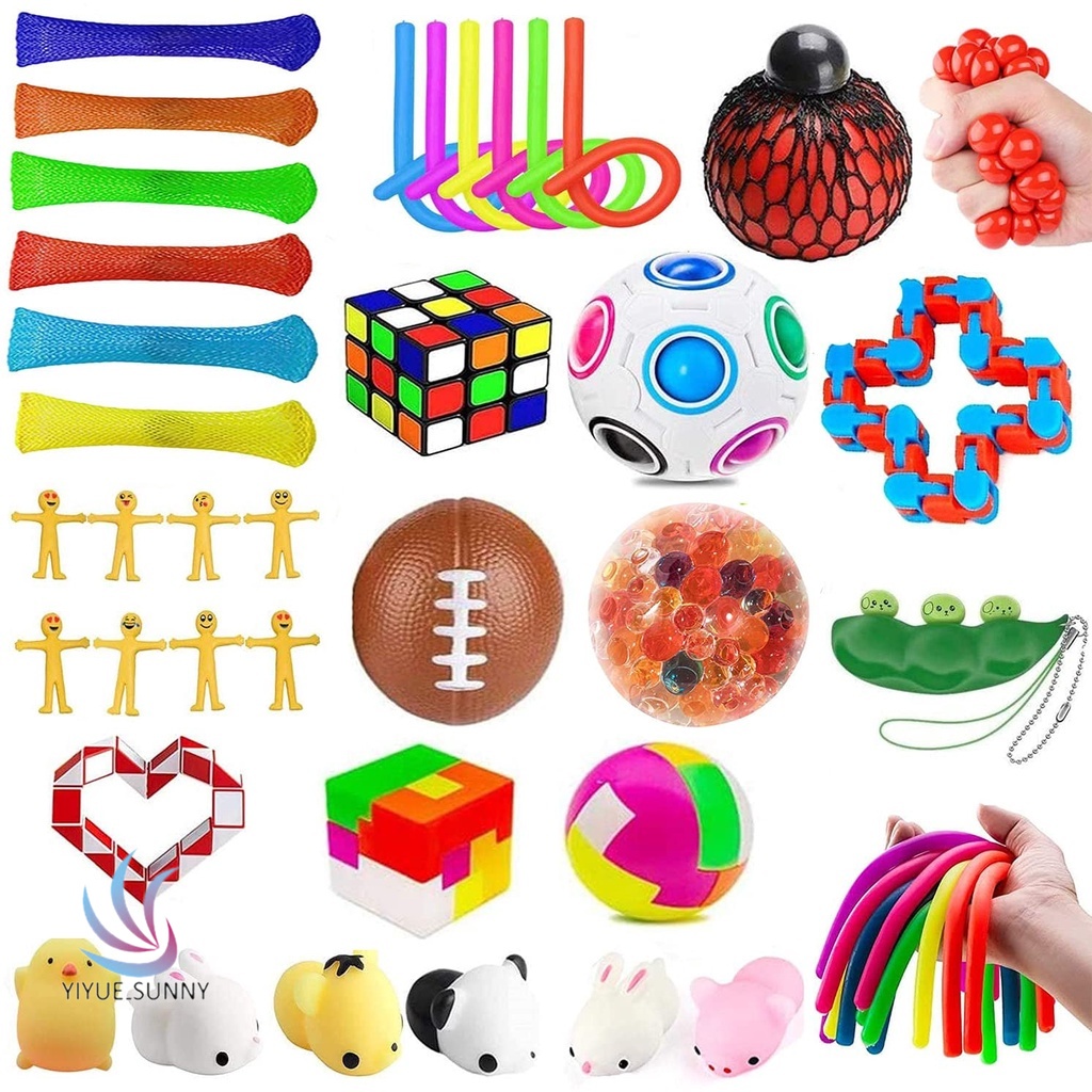 36Pc Fidget Toy Packs, Cheap Fidget Sensory Toys Set, for Sensory Toy Box for Kids Adults / Autism Gift / Party Christmas Birthday YUE