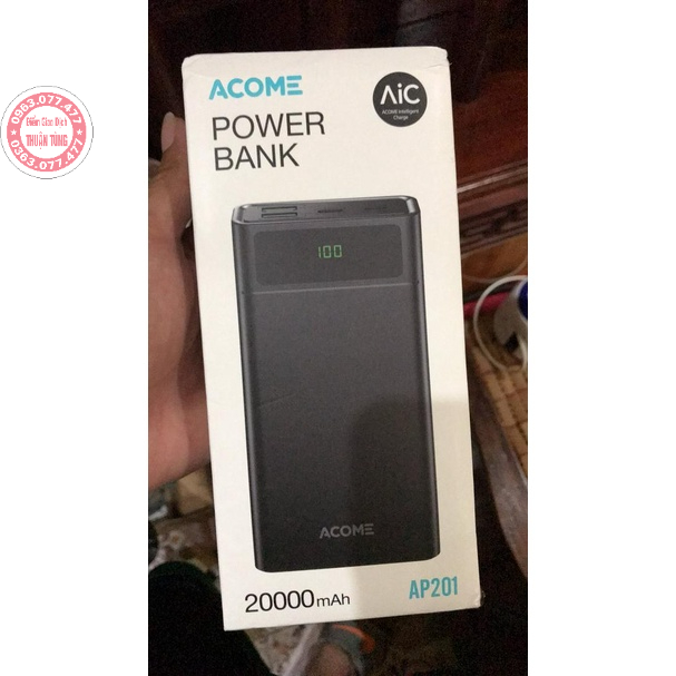 Pin Sạc Dự Phòng ACOME AP201 20000mAh Sạc Nhanh 22.5W - HÀNG CHÍNH 18 THÁNG